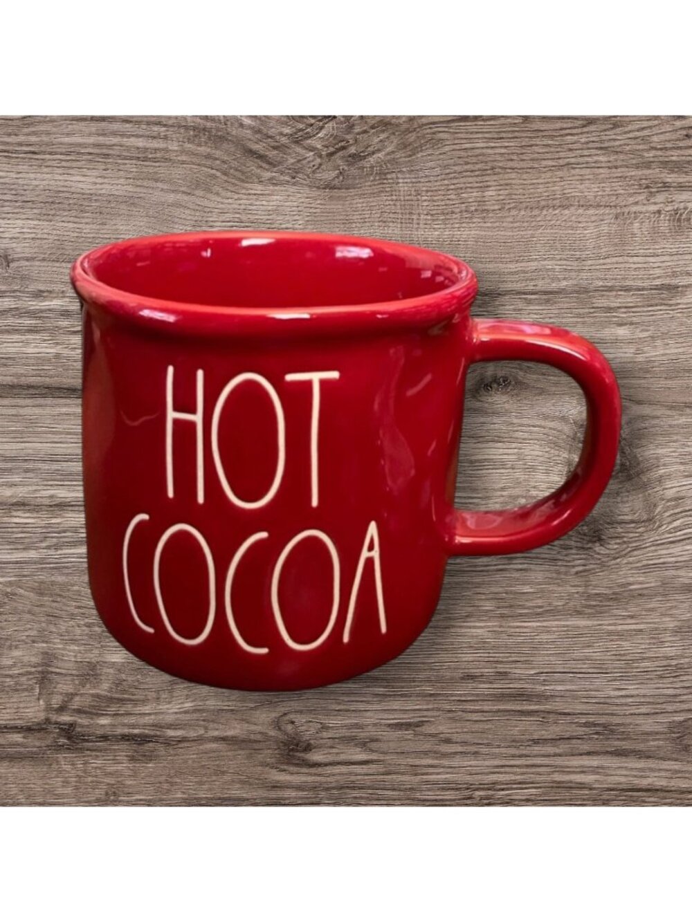 Rae Dunn by Magenta Rae Dunn Hot Cocoa Mug Camp Red Ceramic Christmas